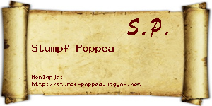 Stumpf Poppea névjegykártya